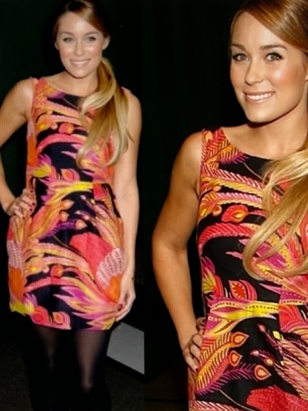 Nanette Lepore Exotic Plume Floral Feathers Dress Size 12